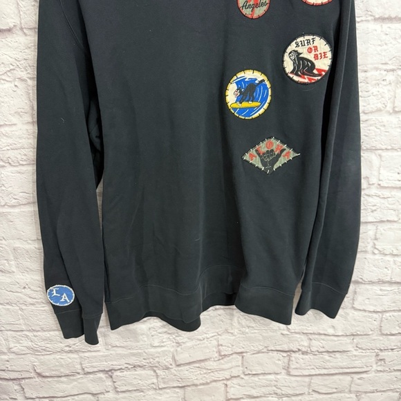 Lucky Brand LA Surf Patches Sweatshirt Mens Large cool max technology L - Picture 3 of 6